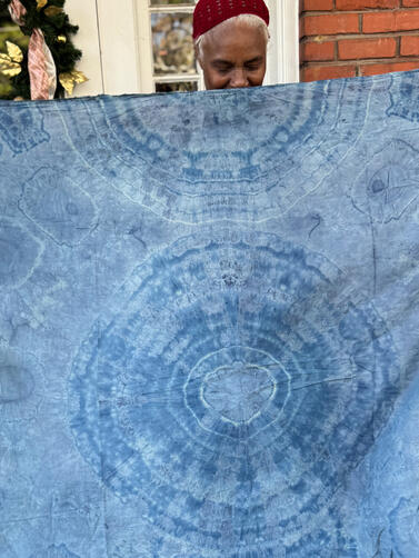 Mollie Photo of customer with her shawl